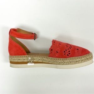 Sundance kanna Platform Espadrille Sandal in Berry Pink, Euro size 40 (US 9)